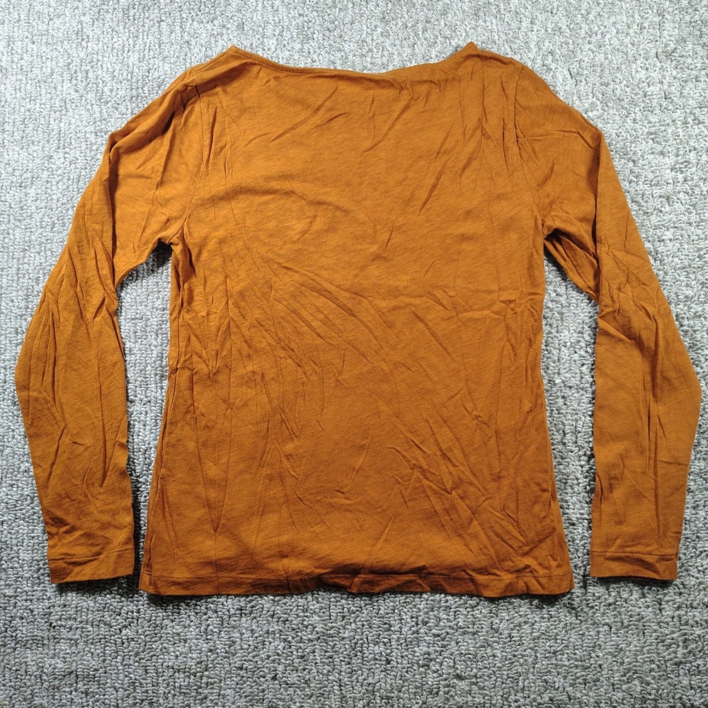 J.Crew Mercantile Artist Tee Orange Long Sleeve Cotton Top Womens XL Autumnal